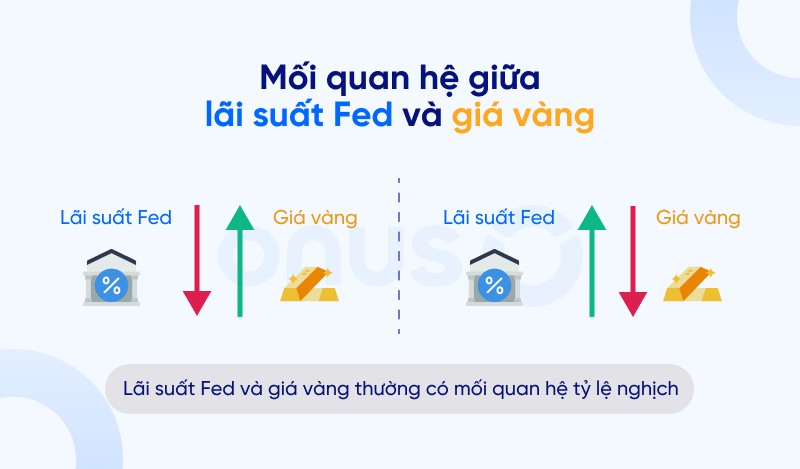 vàng 24k là gì - mối quan hệ giữa lãi suất fed và giá vàng